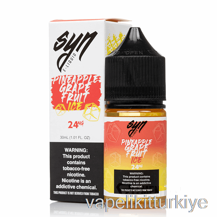 Vape Elektronik Sigara Buz Ananas üzüm Meyvesi - Syn Tuzları - 30ml 24mg